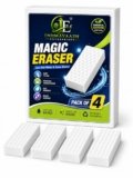 INIIMAYAAZH ENTERPRISES | Magic Eraser Sponge for Wall | Pack of 4 High Density Melamine Sponge | White Cleaning Sponge for Marks | Water Activated Eraser | Multipurpose Cleaning Pad