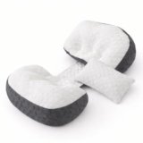 Necxy Pregnancy Pillow for Women – Pregnant Pillow & Maternity Pillow for Pregnancy Sleeping with Belly Support, Adjustable Butterfly Design (White & Grey Set of 2) (White & Grey)