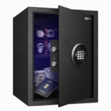 Amazon Basics 50 Litres Digital Safes for Home & Office – Digital Lock 2-in-1 unlocking | locker safe with Motorized Door Locking Mechanism | Size : 50 H x 35 W x 33 D(cm) | Black | Weight: 17 Kgs