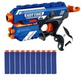 VGRASSP Toy Gun for Kids – Manual Foam Blaster Gun – Safe and Long Range – Pack of 10 Soft Bullets – Good Quality (Multi Color)
