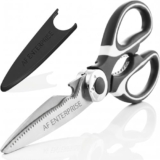 Multi Purpose Kitchen Scissors Premium Stainless Steel Heavy Duty Kitchen Shears with Bottle Opener | Food Scissors for Meat, Chicken, Seafood, Vegetables, Herbs & BBQ | Strong Grip Non-Slip Handle