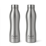 Solara Stainless Steel Water Bottle, Water Bottle 1 Liter for kids, Fridge, Office, 1000 ml Stainless Steel Bottle(Pack of 2, Silver)