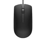 Dell MS116 Wired Mouse, 1000 DPI, Scrolling Wheel, 2 Buttons, 1 x USB, Optical LED Tracking, Plug and Play, Scrolling Wheel, Black
