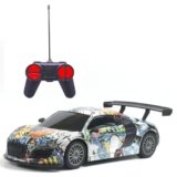 Frendo Remote Control Car for Kids |Rechargeable High Speed RC Car with Lithium Battery |Type-C Charging |LED Headlights |Multicolor Graffiti