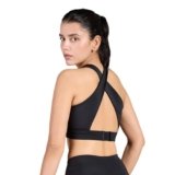 KICA Luxe Crostini Full Coverage and High-Impact Sports Bra for Gym Black (L)