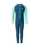Speedo Boy’s Enduraflex Color Block All in One Suit – Dark Teal & Arctic Glass