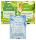 SkinSide Serum Sheet Mask for Glowing Skin with Hyaluronic Acid | Face Mask Sheets Combo for | Hydrating | Tan & Blackheads Removal | Instant Brightening | Pore Reduction | Fairness | Skin Tightening (3, Rice & Matcha Tea | Avocado & Sea Weed | Retinol & Niacinamide)
