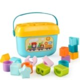 Goyal’s Shape Sorter Toy for Toddlers | Shape and Color Learning with ABC & Shapes Blocks | Sorting and Matching Playset with Carry Handle for Easy Storage for Kids (16 Alphabetic Shape Blocks)