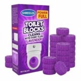 30 Tablets Lavender Toilet Cleaner Blocks Pack of 30 | Drop-In Toilet Tank Tablets | Purple Water Effect, Fights Stains, Whitens Bowl | Long Lasting Cleaning (Pack of 30)