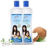 Nimson Coconut Jasmine Hair Oil with Vitamin E | For Shiny, Long Hair | Non-Sticky & Nourishing | 180ml x 2