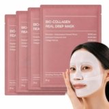Bio Collagen Real Deep Face Mask Sheet Korean Overnight Collagen Face Mask Deep Hydration Skin Repair Glowing Skin Anti-Aging Moisturizing Korean Skincare Low Molecular Collagen 34 ml (Pack of 1 Pcs)