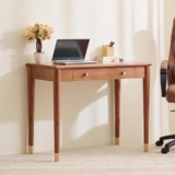 Home Centre | Amanda Acacia Wood Study Desk with Drawer | Solid Wood | Brown | 1 Year Warranty