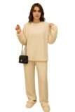 KOTTY Women’s Cozy Winter Tracksuit Two-Piece Set (Off white,S)-KTYWINTERSET152S
