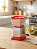 Shreegokul Stainless Steel Chilly Cutter Vegetables and Dry Fruit Cutter/Stainless Steel Onion Chopper & Vegetable Chopper Quick Cutter with Stainless Steel Rotating Blade Vegetable Salad Chopper Vegetable & Fruit Chopper(1 Chilly Cutter)