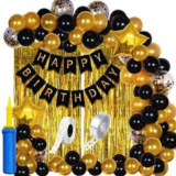 PARTY MIDLINKERZ Printed Happy Birthday Decoration kit Combo – 61 Pcs for Birthday Decor(Set of 61)
