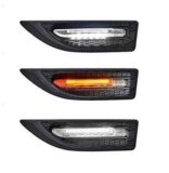 Aksmit Car Side Fender Light with 3 Colour Led Indicator Light (Black) For Scorpio