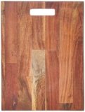 Clazkit Teak Wood Cutting/Chopping Board with Hanging Hole|Odour-Free, Eco-Friendly, Bacteria Resistant Wooden Chopping Board Finish | Knife-Friendly, Heat Resistant|38.5 x 27 x 1.5cms