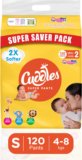Cuddles – Super Pants Super Saver Pack Pant Style Diaper Pant Diapers – S(120 Pieces)