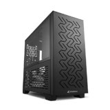 Sharkoon MS-Z1000 Mid Tower PC Computer Case I Support Mini-ITX, Micro-ATX MB I Side Panel Tempered Glass with 3 x 120 mm Red LED Fan (pre-Installed) and 1x 80 mm PWM Fan (Pre-Installed) – Black