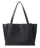 Pure Vegan Leather Tote Bag for Women, Fully Embossed, Handbag, Shoulder Bag, Black