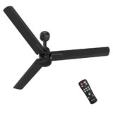 Polycab Silencio Mini DLX 1200mm 5-Star Advanced BLDC,Remote Ceiling fan for home|High Air Delivery, 25 Speed Setting, Sleep Mode, Reverse Rotation |3+1 Years Warranty【Midnight Black】