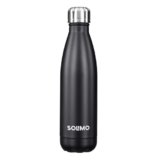 Amazon Brand – Solimo 1000ml Stainless Steel Insulated (Thermosteel) Water Bottle | 24 Hours Hot and Cold | Leakproof, Rust and Corrosion Resistant| for Travel, Office, Trekking, Home (Black)