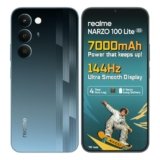 realme narzo 100 Lite 5G (Thunder Black,4GB+128GB) | 7000mAh Titan Battery | 4 Years, Zero Lag | 144 Hz Ultra Bright Display | 6 nm Octa-core 5G Chipset | Color Pop Design | VC Cooling