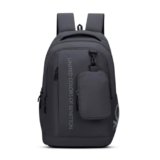 United Colors of Benetton Apex 33L Backpack – Grey, Water-Resistant, Minimalist 3-Compartment Design with Detachable Pouch & 1-Year Warranty