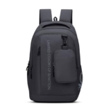United Colors of Benetton Apex 33L Backpack – Grey, Water-Resistant, Minimalist 3-Compartment Design with Detachable Pouch & 1-Year Warranty