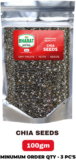 Bharat Super Foods Premium Raw Chia Seeds – Edible Seed for Weight Loss – 100gm(100 g)