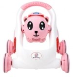 Mommers Baby Walker Musical Push Support with Wheels & Handle Cute Design Activity Walker, for Toddlers, Balanced Wheels, Indoor Play, Pink