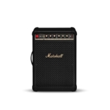 Marshall Bromley 450 Portable Party Speaker – Loud 360° Sound with Bass EQ Controls | 40+ Hours Playtime | Bluetooth, 3.5 mm AUX, RCA, Microphone, Instrument Inputs | LED Lights – Black and Brass