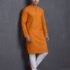 Tibra Collection Men Solid Straight Kurta(Orange)