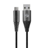 Zebronics Type-C Fast Charging Cable, Upto 480 Mbps, 36W Rapid Charge, 3A Output, Charge & Sync Data Cable, 1 Meter Length, Tangle-Free Durable Design (CU300T)