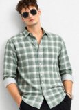Jai Textiles Men Striped Casual Grey Shirt