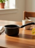 SIWAAN Compact 600ml Milk Pan with Steel Body Sauce Pan 16 cm diameter 2 L capacity(Cast Iron, Non-stick, Induction Bottom)