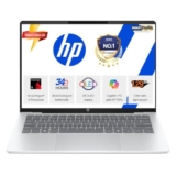 HP Smartchoice OmniBook 5 OLED (Previously Pavilion), Snapdragon X Processor 45 Tops (16GB LPDDR5x, 1 TB SSD), 2K 14”/35.6cm, Win11, Office24, Silver, 1.29kg, he0015QU, Multi-Day Battery, AI Laptop