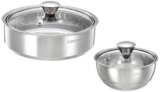 Solimo STAINLESS STEEL DOUBLE WALLED INSULATED SERVING BOWL AND ROTI SERVER -(SET OF 1 SERVING BOWL 450 ML AND 1 ROTI SERVER 1.2 L), SILVER