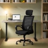 CELLBELL Desire C104 Mesh High Back Ergonomic Office Chair – Adjustable Seat Height, Sturdy Metal Base, Revolving Study & Computer Chair for Work from Home, Black