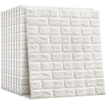 Barebeauty 3D Wall Panel Wallpaper, Self Adhesive PE Foam Brick Sticker, Waterproof Peel & Stick Wall Covering for Home, Bedroom & Living Room Decor, 70 x 77 cm (Pack of 1, 5.8 Sq. Ft. Approx)
