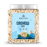 Auravita Premium Whole Cashews 1kg | Natural and Unsalted Kaju Ideal for Dieting, Snacking, Cooking, and Baking | Protein Rich Kajau Dry Fruits Perfect for Gifting