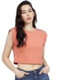 Tokyo Talkies Orange Regular Crop Top