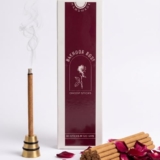 Rasa Studio Dhoop Sticks | Refill Pack of 40 Bamboo-Free Compressed Incense for Home & Meditation | Pooja & Rituals (Rose)