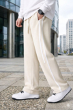 KEESUN Striped Men Beige Track Pants
