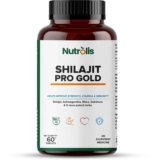Nutrolis Himalayan Shilajit Pro Gold | 24 Carat Gold | Strength, Stamina & Recovery(60 Tablets)