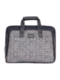 ZOUK Blue Executive Laptop Bag for Men | Vegan Leather Office Briefcase with Padded 15.6 Inch Laptop Compartment, Shoulder Strap & Trolley Sleeve | Water-Resistant Work & Travel Bag | Calcutta Pixels