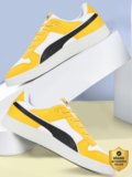 PUMA Court Gamer Sneakers For Men(Yellow, White , 10)