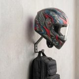 L3 MODZ Wall-Mountable Helmet Holder – Sturdy Metal Helmet Hanger for Motorcycle, Gloves, Jacket, Backpacks wall Hanger (Pack of 1)