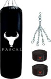 Pascal Unfilled Heavy Premium Boxing Bag with Boxing Hand Wrap with Chain Hanging Bag Hanging Bag(3 Feet, 36 inch)