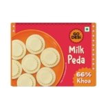GO DESi Milk Peda – 180/150 grams | 66% Khoa | No Artificial Flavours | Sweets | Doodh, Malai Peda